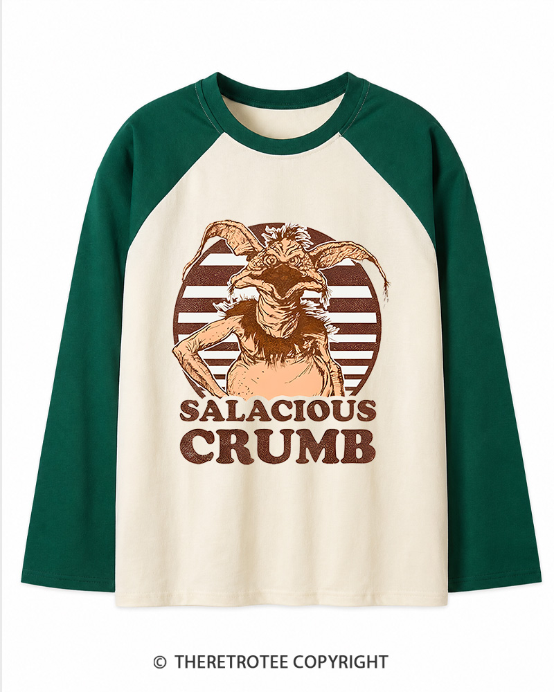 TheRetroTee Salacious Crumb 1980s Long Sleeve Raglan T-Shirt