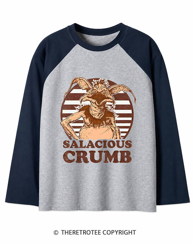 TheRetroTee Salacious Crumb 1980s Long Sleeve Raglan T-Shirt