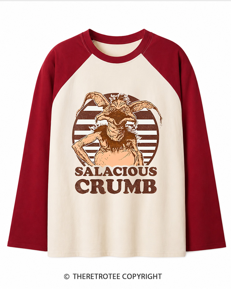 TheRetroTee Salacious Crumb 1980s Long Sleeve Raglan T-Shirt