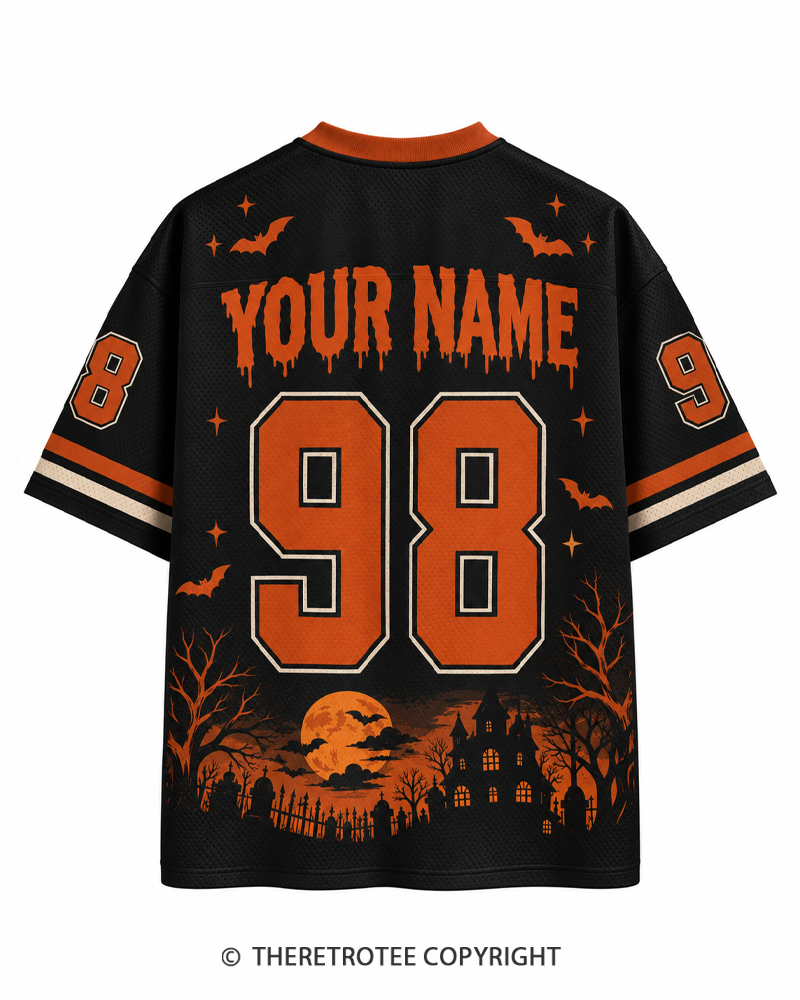 TheRetroTee October Town 1990s Halloween Mesh Jersey