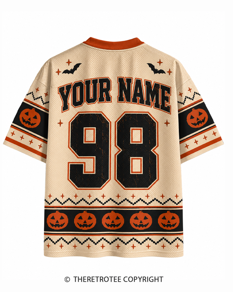 TheRetroTee Boogeyman Night 1970s Halloween Mesh Jersey