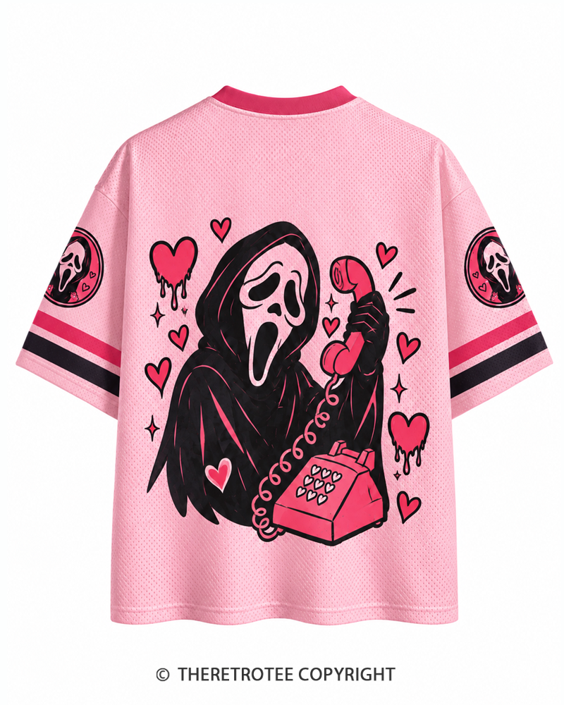 TheRetroTee No You Hang Up 1990s Halloween Mesh Jersey