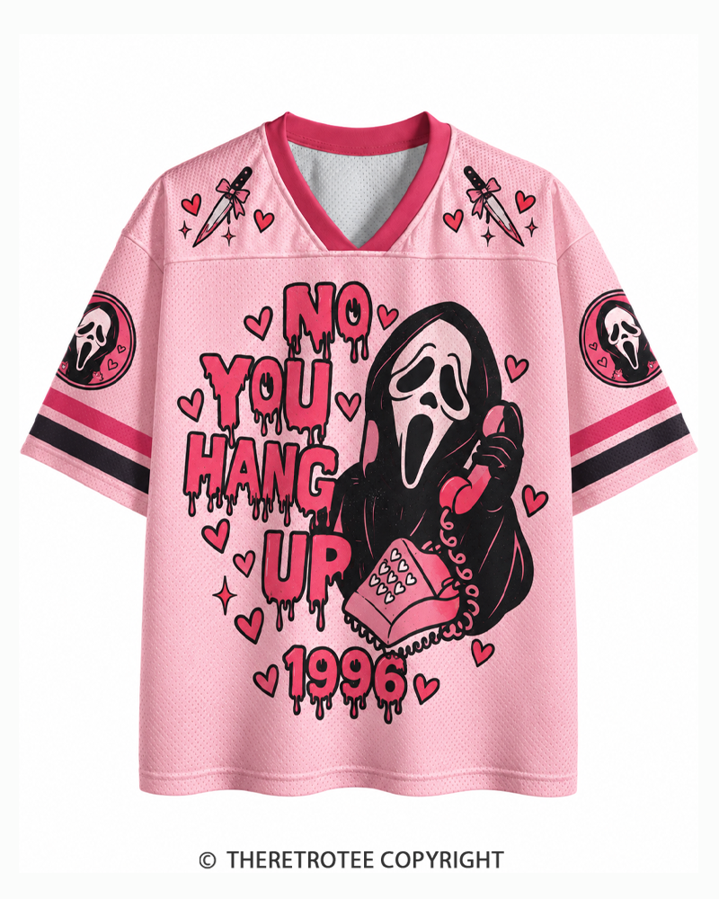 TheRetroTee No You Hang Up 1990s Halloween Mesh Jersey