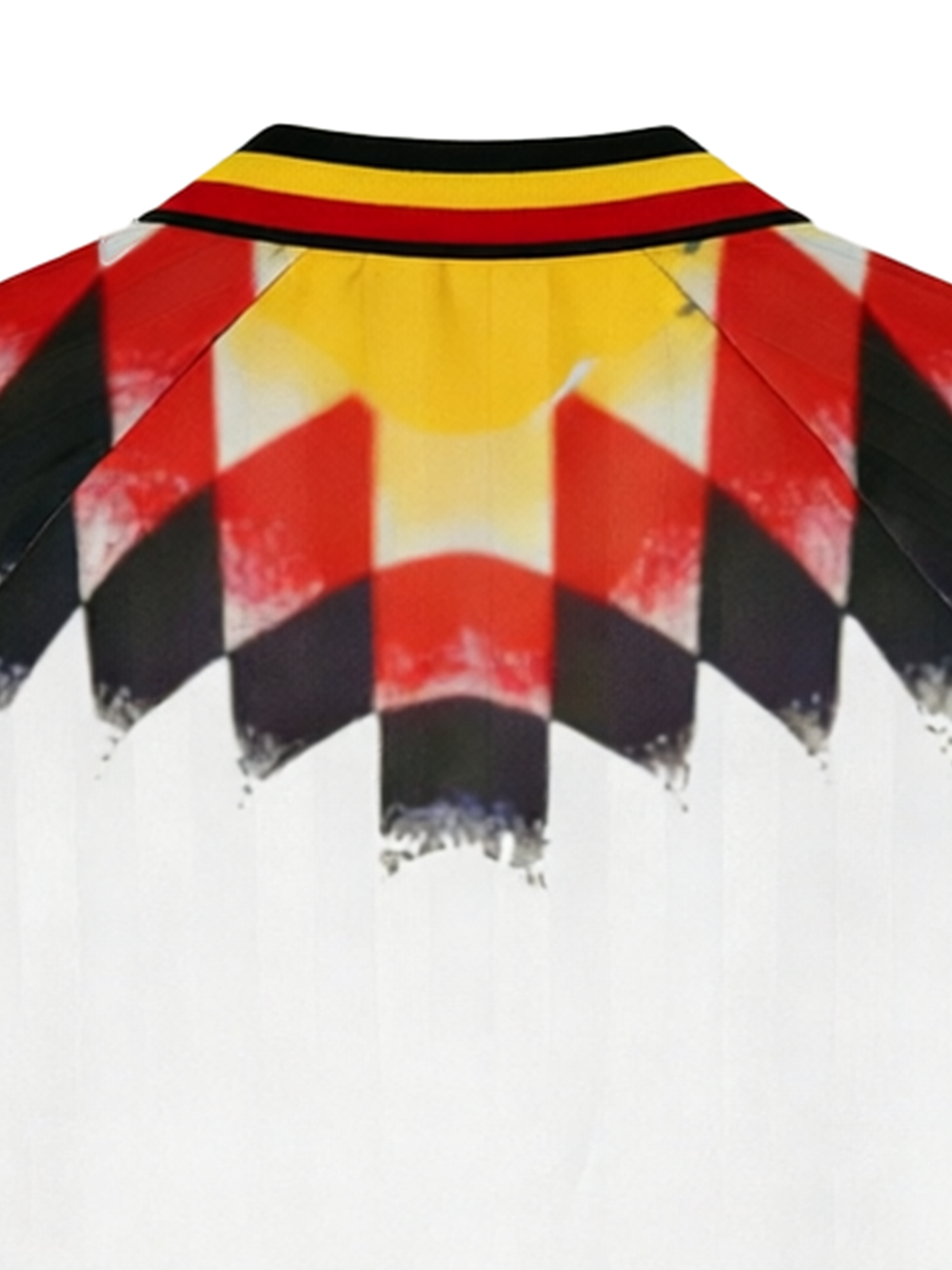 TheRetroTee Black Red Gold Gradient Checkerboard 1994 Polo Mesh Jersey