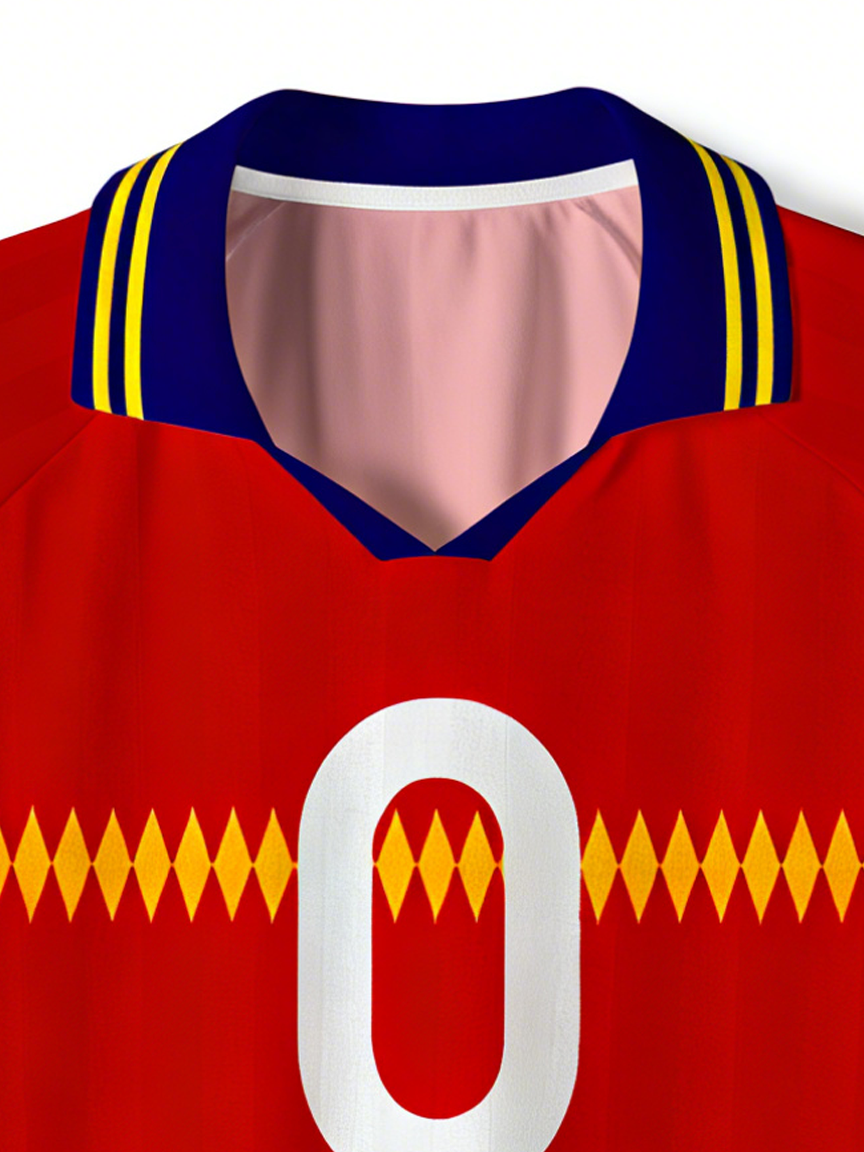 TheRetroTee Retro 1994 Red Yellow Blue Diamond Polo Mesh Jersey