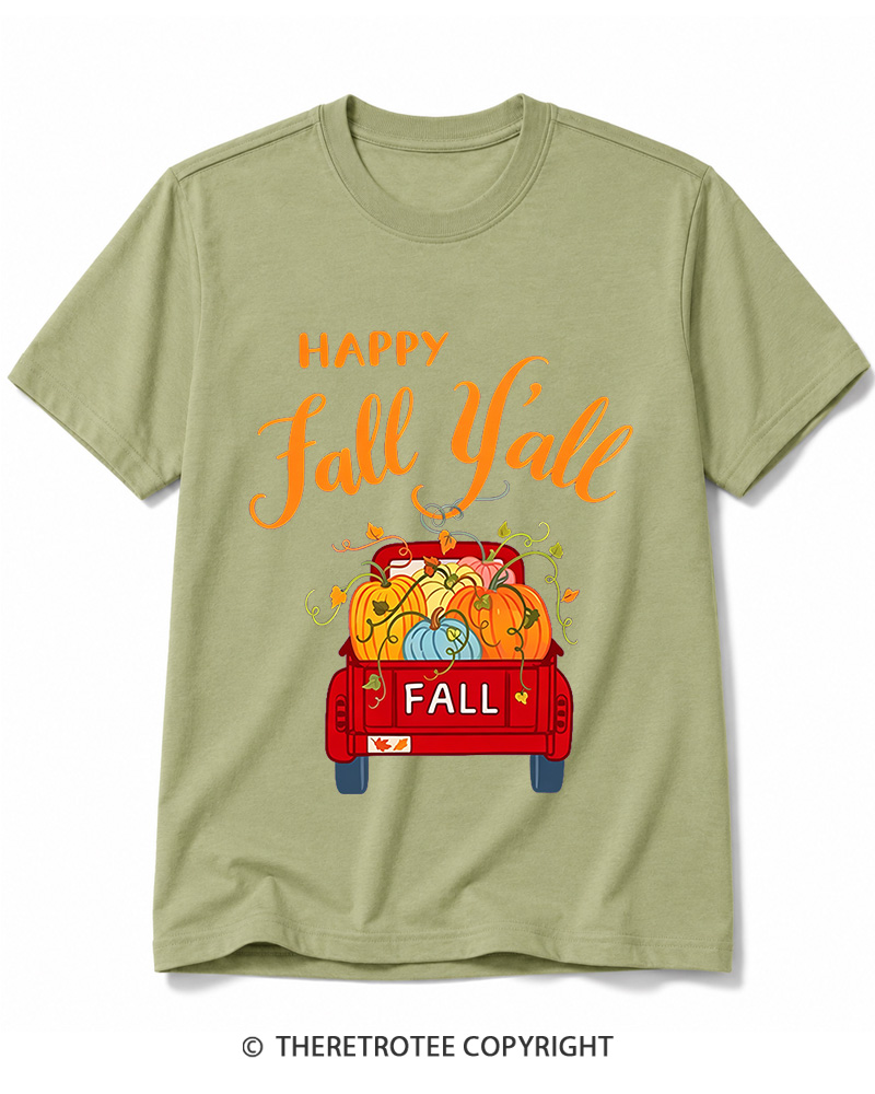 TheRetroTee Happy Fall Yall 2000s Cotton T-Shirt