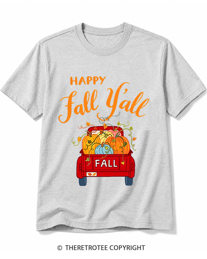 TheRetroTee Happy Fall Yall 2000s Cotton T-Shirt