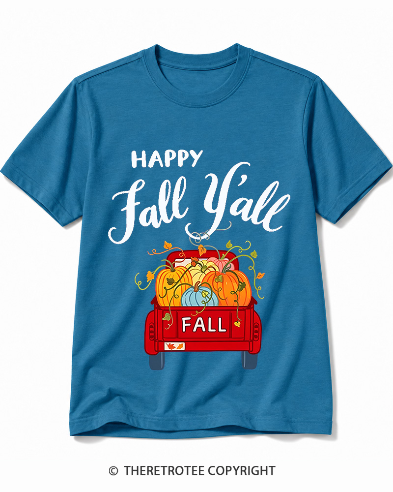 TheRetroTee Happy Fall Yall 2000s Cotton T-Shirt