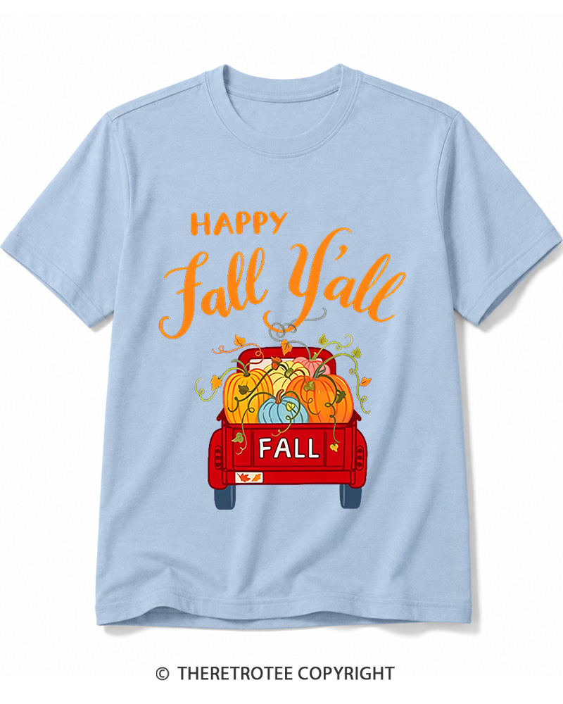 TheRetroTee Happy Fall Yall 2000s Cotton T-Shirt