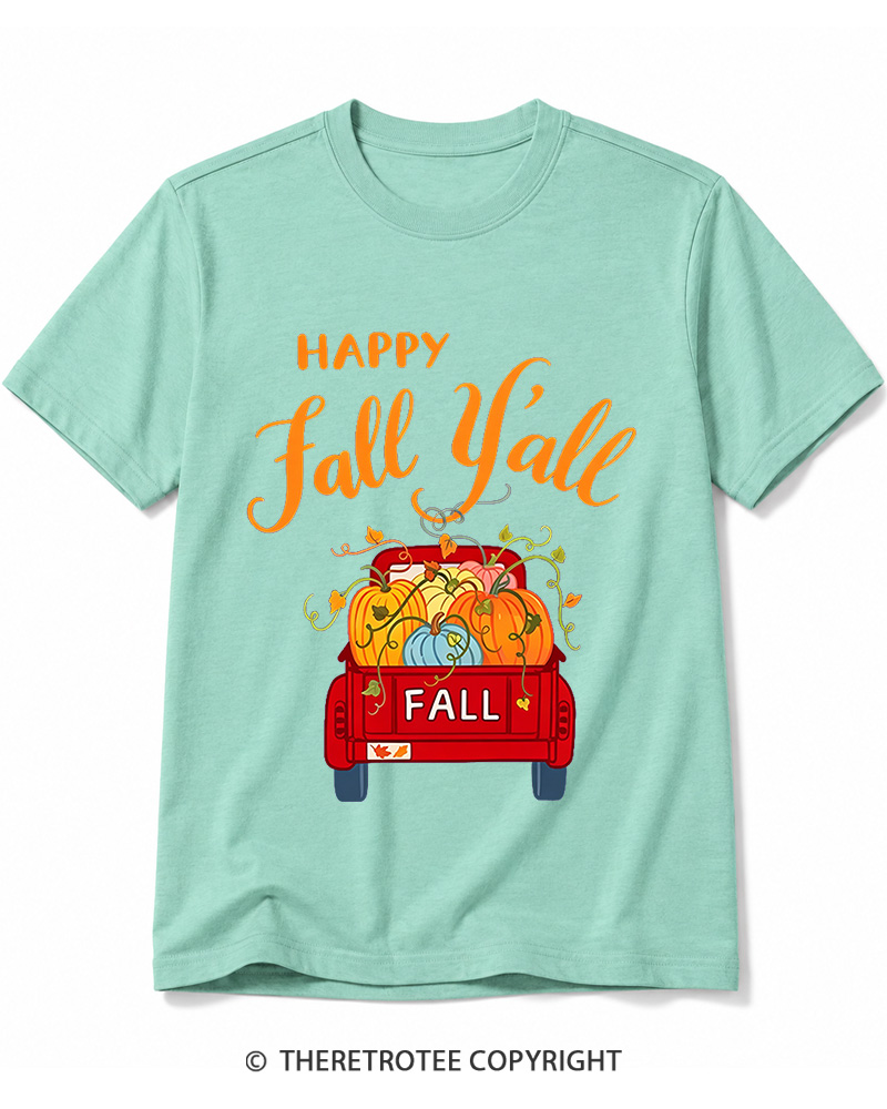 TheRetroTee Happy Fall Yall 2000s Cotton T-Shirt
