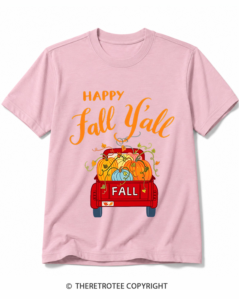 TheRetroTee Happy Fall Yall 2000s Cotton T-Shirt