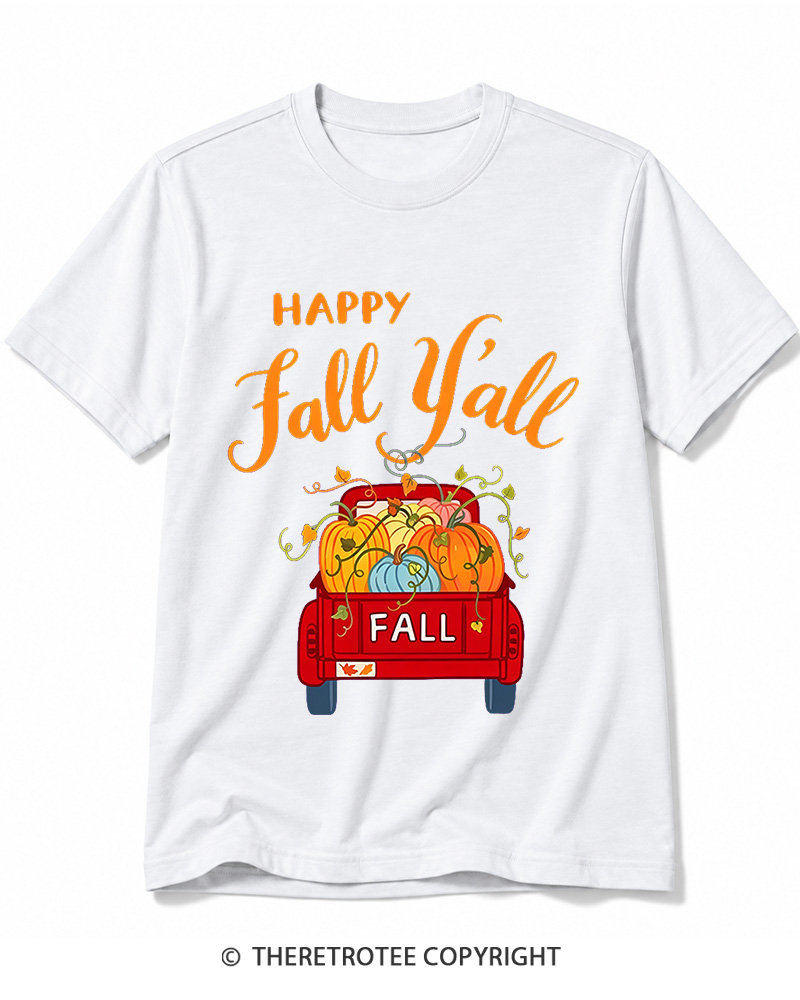TheRetroTee Happy Fall Yall 2000s Cotton T-Shirt