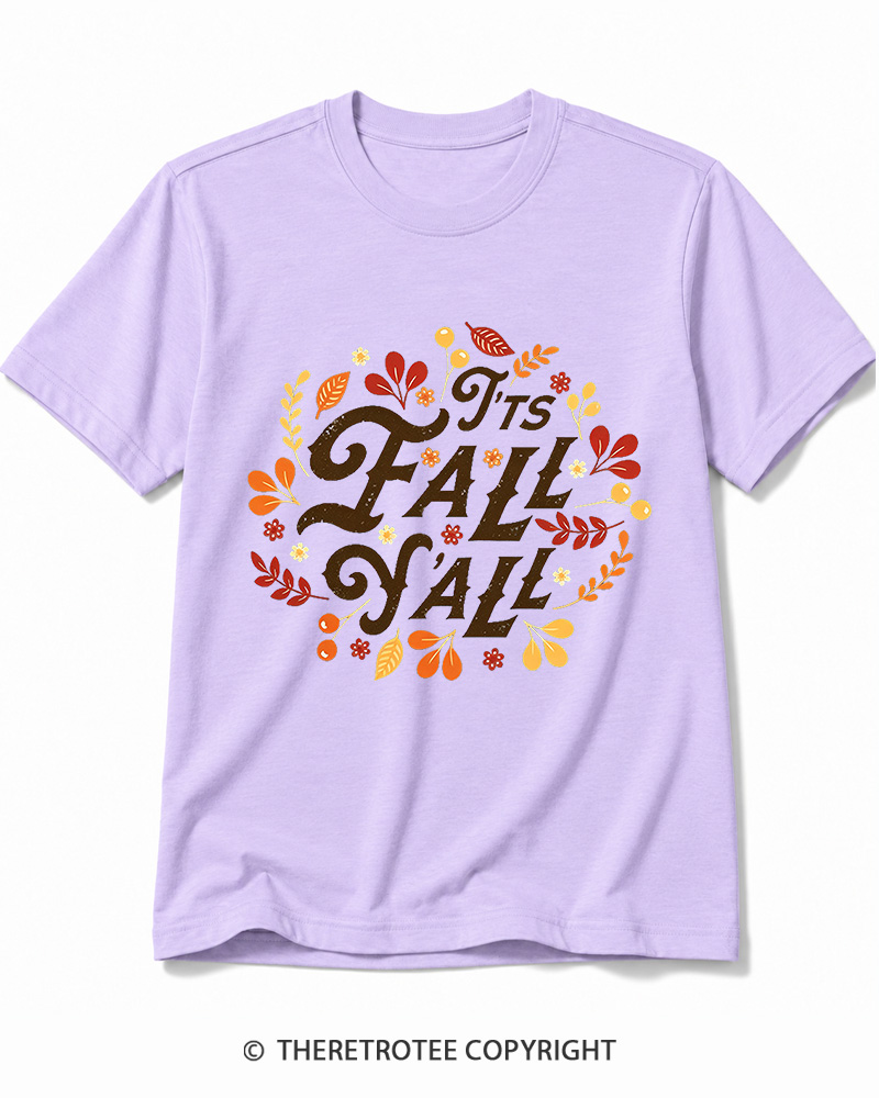 TheRetroTee Happy Fall Yall 1970s Cotton T-Shirt