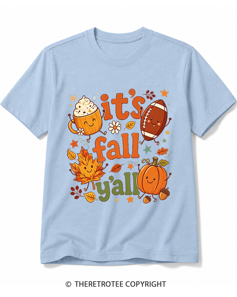 TheRetroTee It's Fall Y'all 1990s Cotton T-Shirt