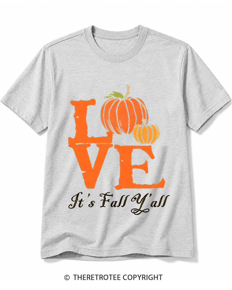 TheRetroTee Happy Fall Yall 1980s Cotton T-Shirt
