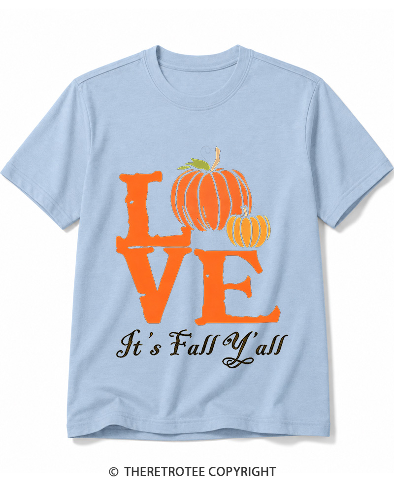 TheRetroTee Happy Fall Yall 1980s Cotton T-Shirt