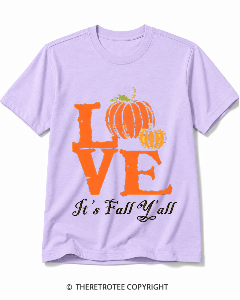 TheRetroTee Happy Fall Yall 1980s Cotton T-Shirt