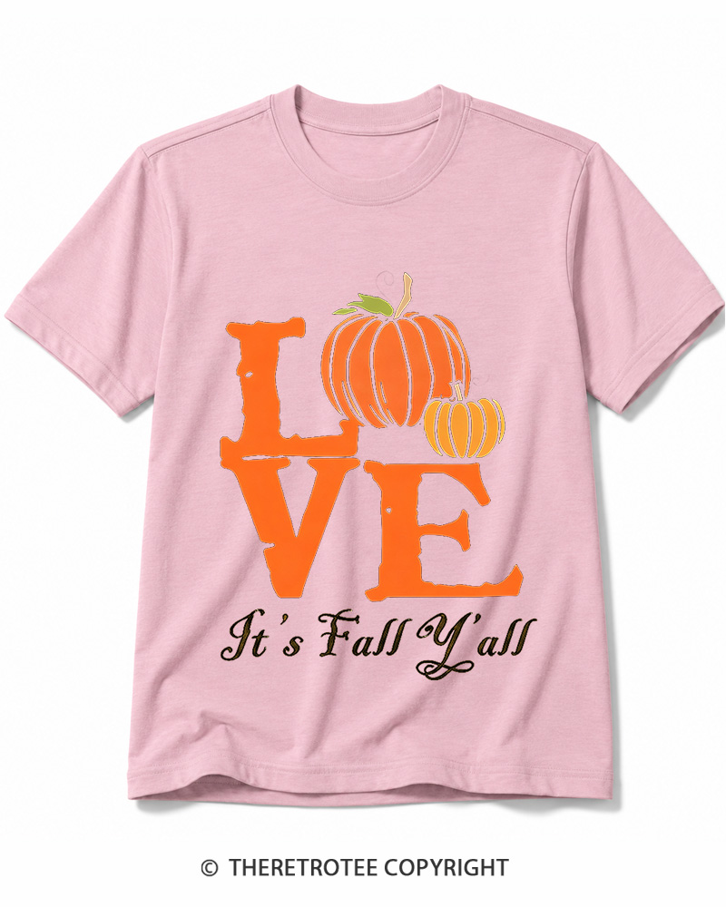TheRetroTee Happy Fall Yall 1980s Cotton T-Shirt