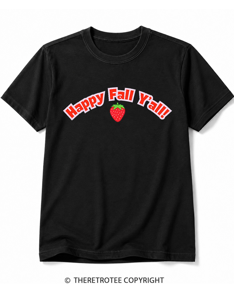 TheRetroTee Happy Fall Yall Cotton T-Shirt