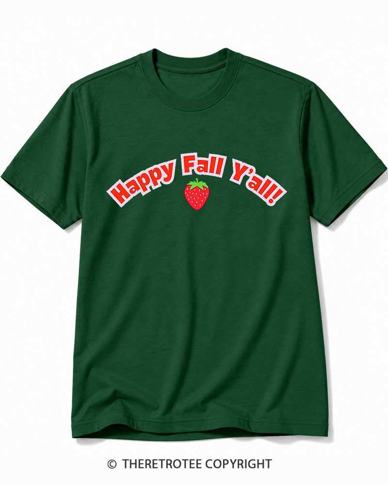 TheRetroTee Happy Fall Yall Cotton T-Shirt