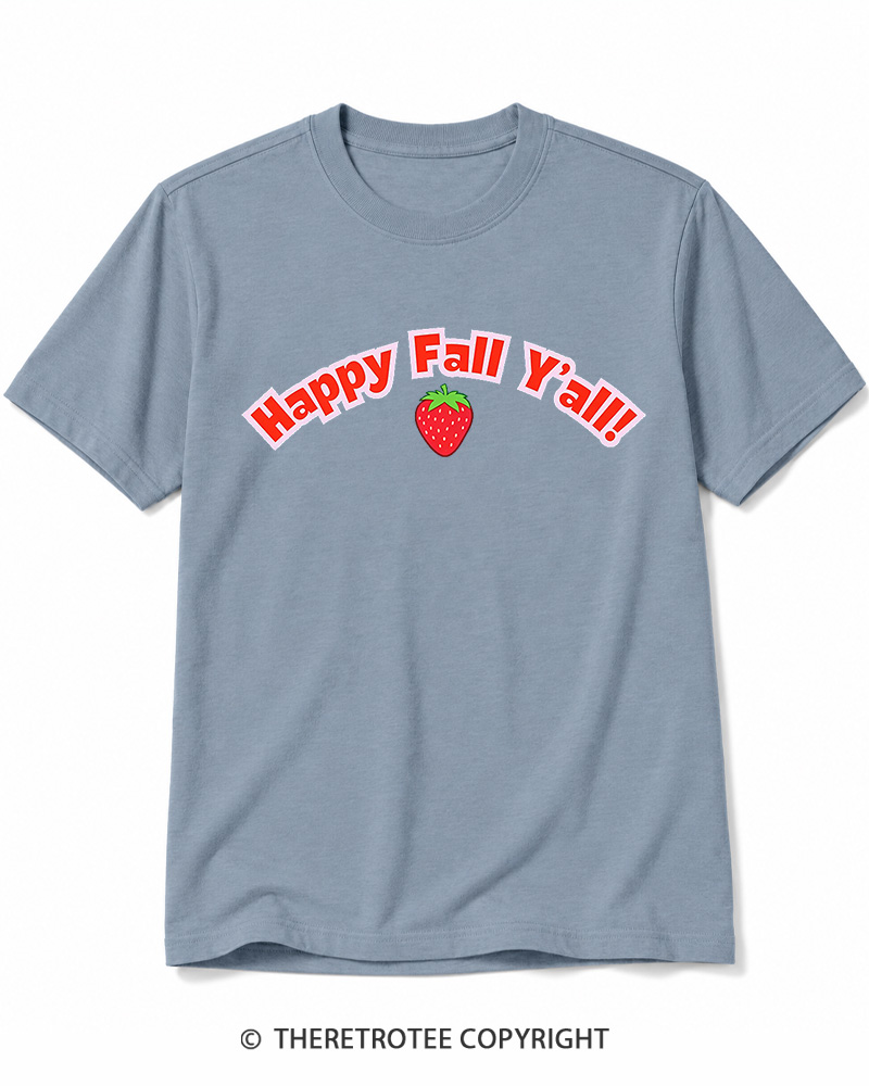 TheRetroTee Happy Fall Yall Cotton T-Shirt