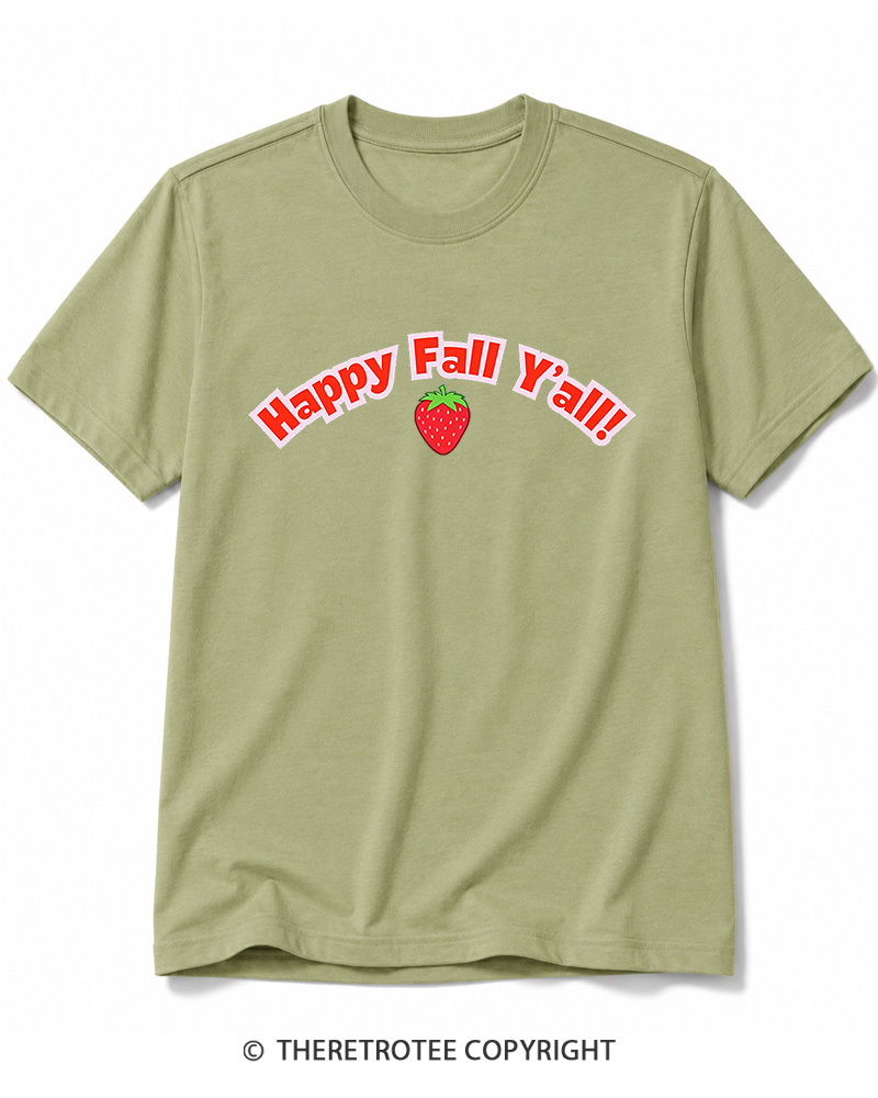TheRetroTee Happy Fall Yall Cotton T-Shirt