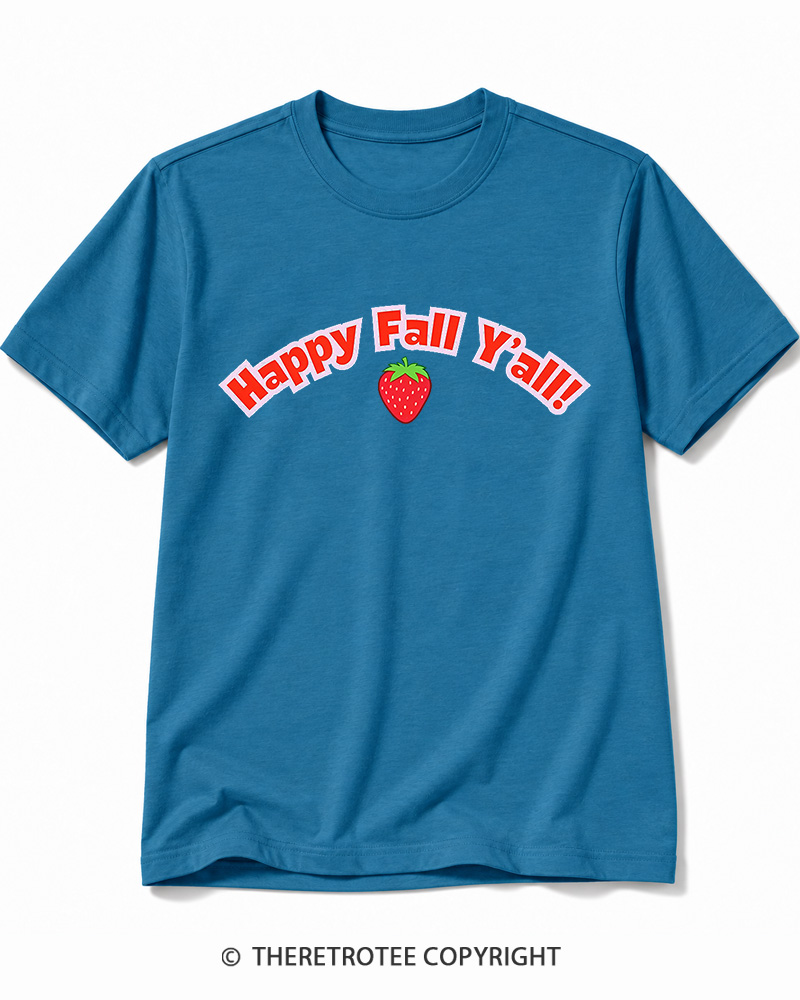 TheRetroTee Happy Fall Yall Cotton T-Shirt