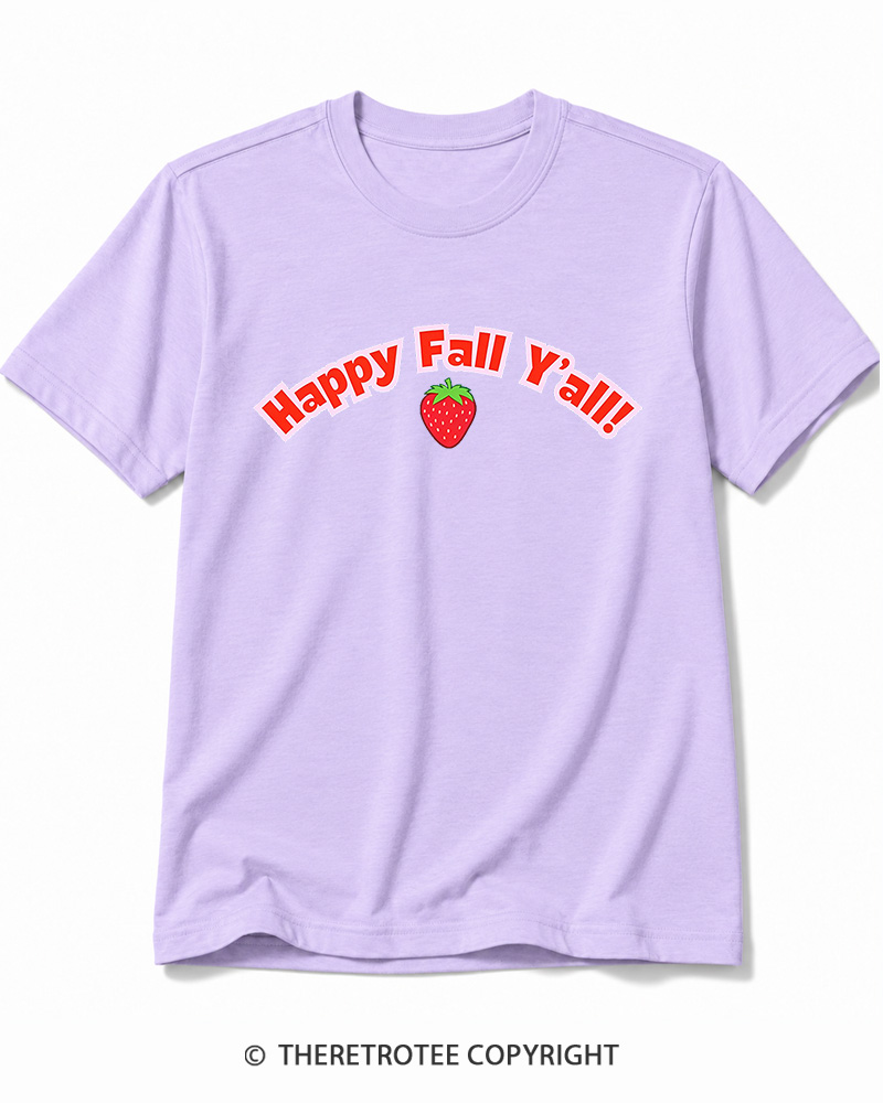 TheRetroTee Happy Fall Yall Cotton T-Shirt