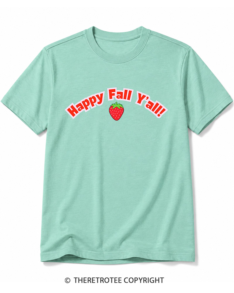 TheRetroTee Happy Fall Yall Cotton T-Shirt