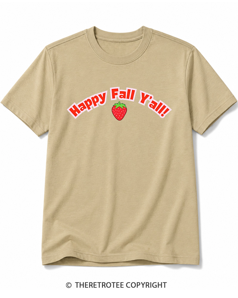 TheRetroTee Happy Fall Yall Cotton T-Shirt