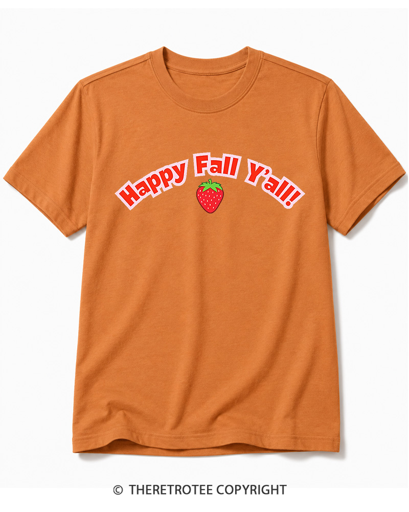 TheRetroTee Happy Fall Yall Cotton T-Shirt