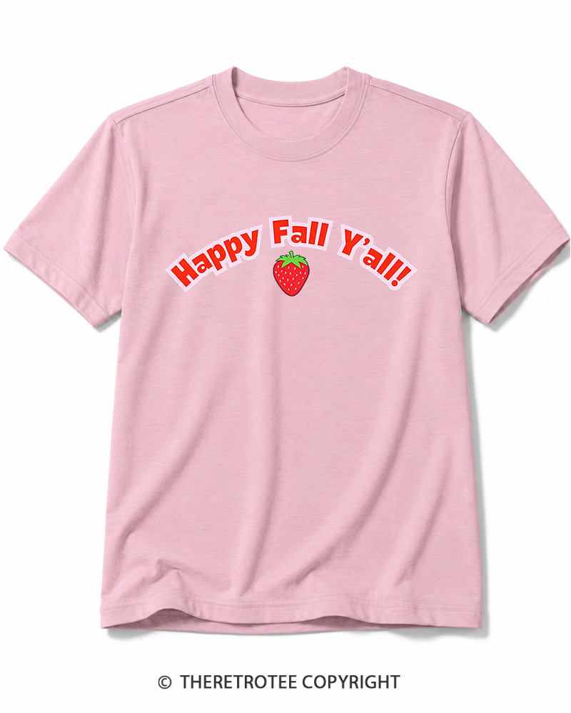 TheRetroTee Happy Fall Yall Cotton T-Shirt