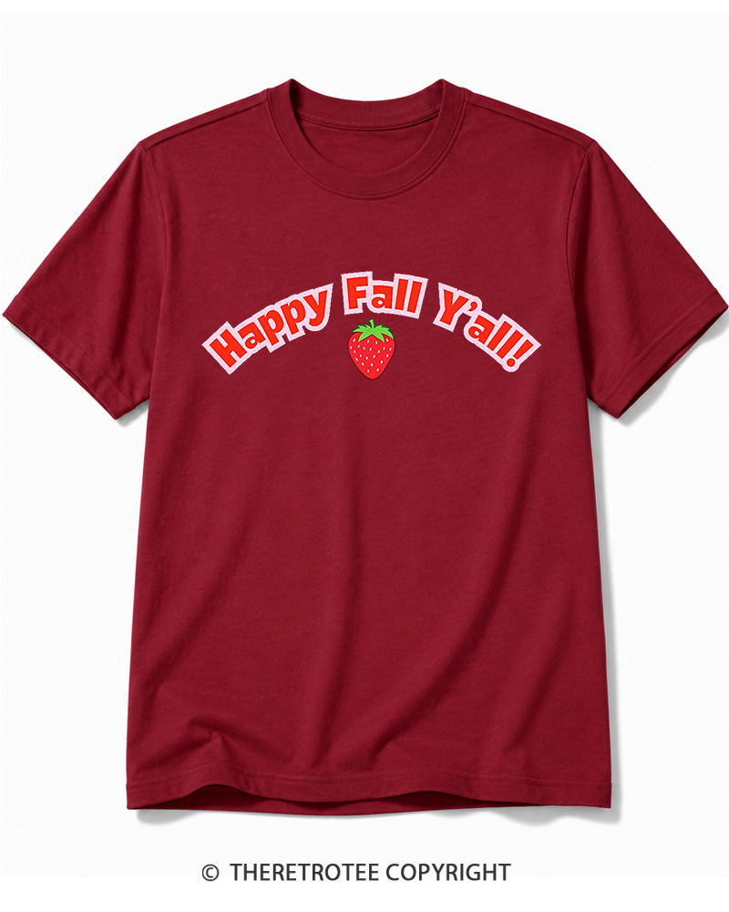 TheRetroTee Happy Fall Yall Cotton T-Shirt