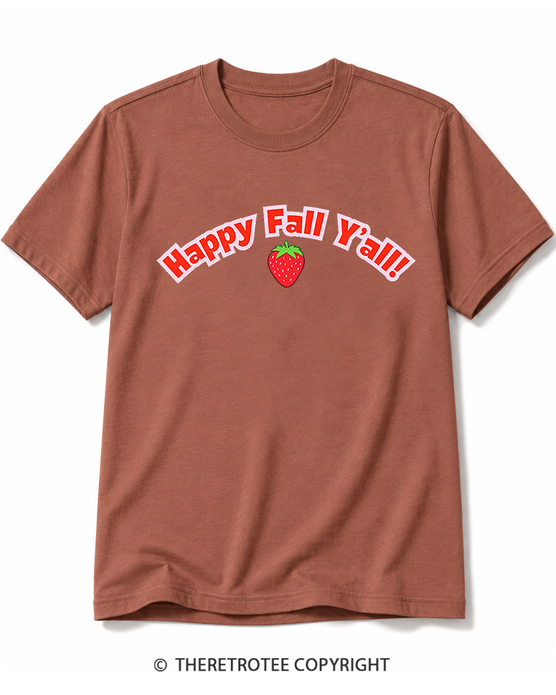 TheRetroTee Happy Fall Yall Cotton T-Shirt
