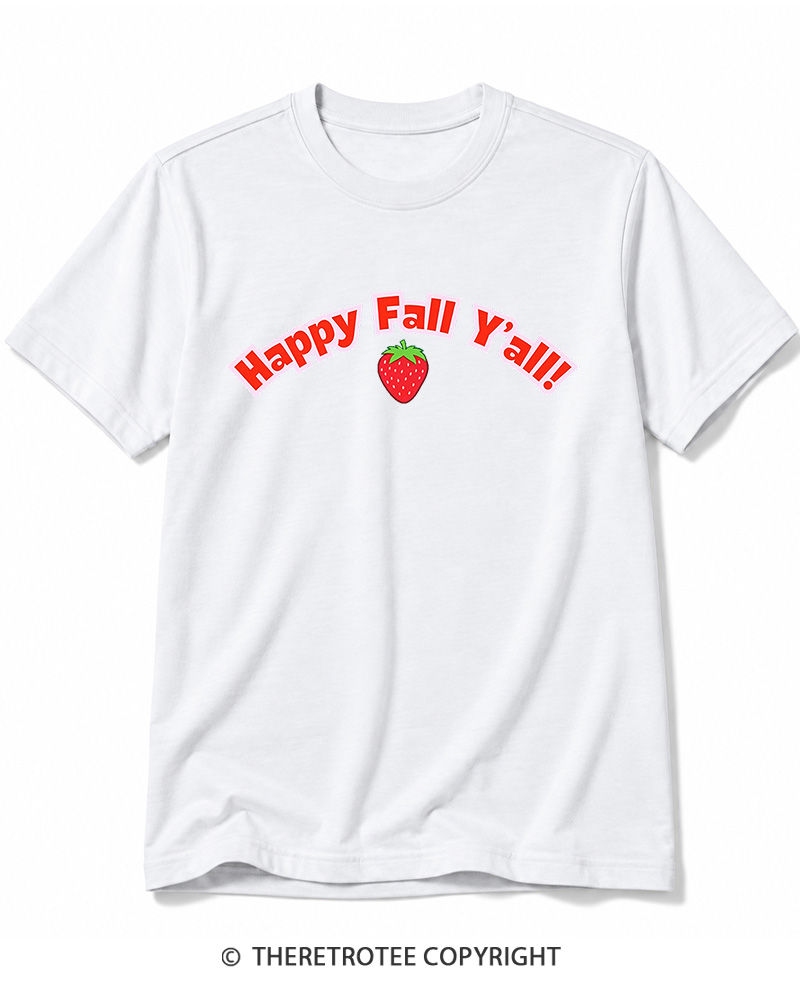 TheRetroTee Happy Fall Yall Cotton T-Shirt