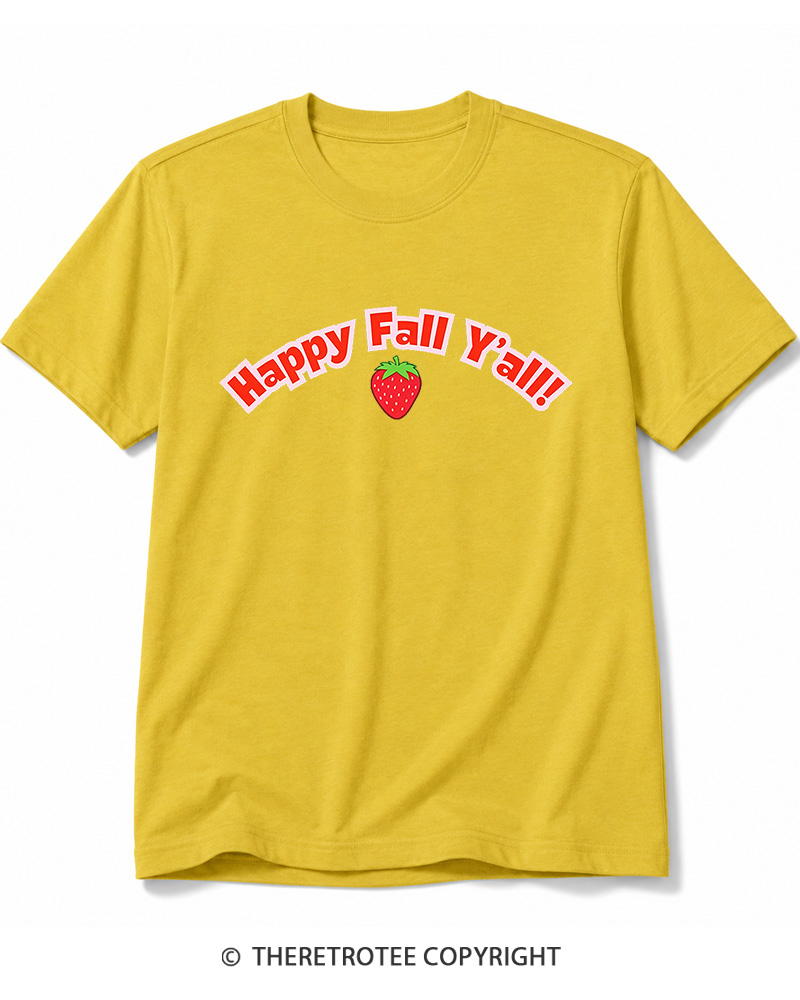 TheRetroTee Happy Fall Yall Cotton T-Shirt