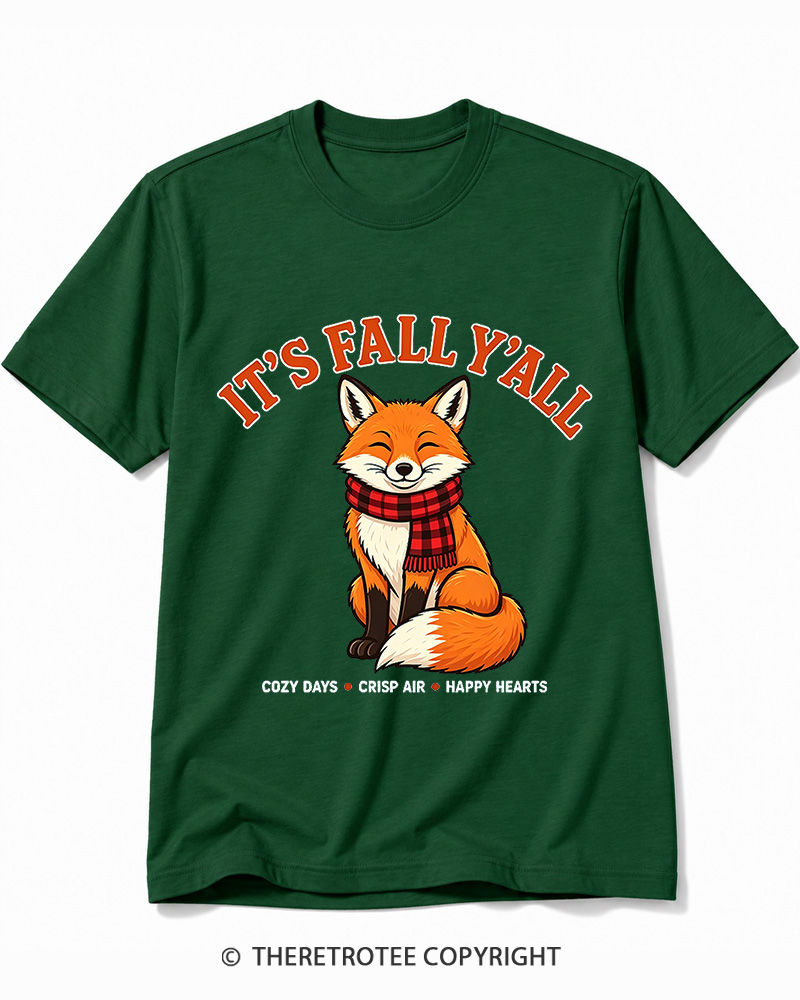 TheRetroTee It's Fall Y'all 2000s Cotton T-Shirt