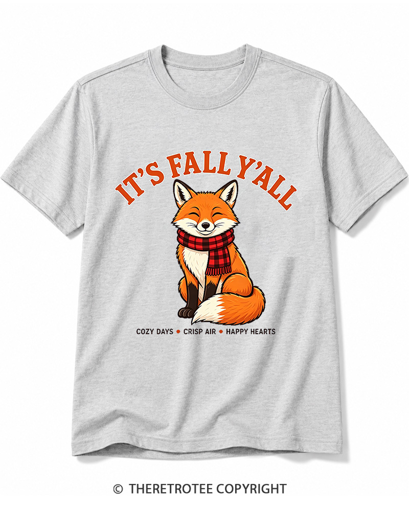 TheRetroTee It's Fall Y'all 2000s Cotton T-Shirt