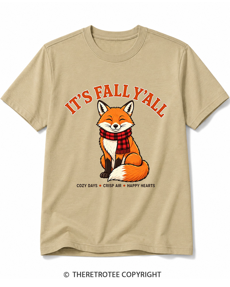 TheRetroTee It's Fall Y'all 2000s Cotton T-Shirt