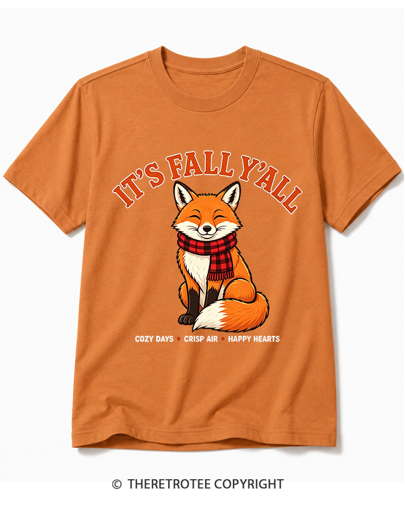 TheRetroTee It's Fall Y'all 2000s Cotton T-Shirt