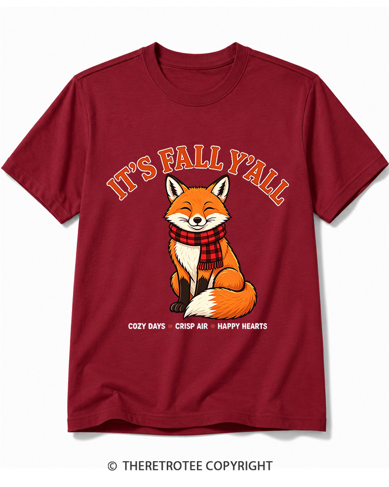 TheRetroTee It's Fall Y'all 2000s Cotton T-Shirt