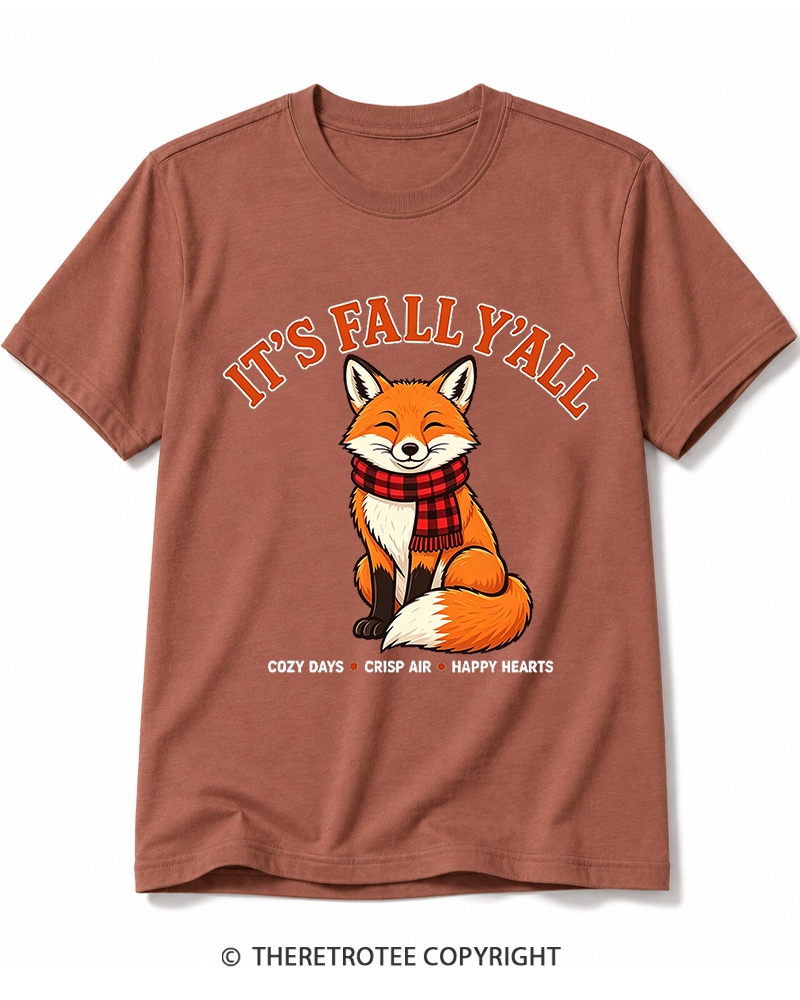 TheRetroTee It's Fall Y'all 2000s Cotton T-Shirt