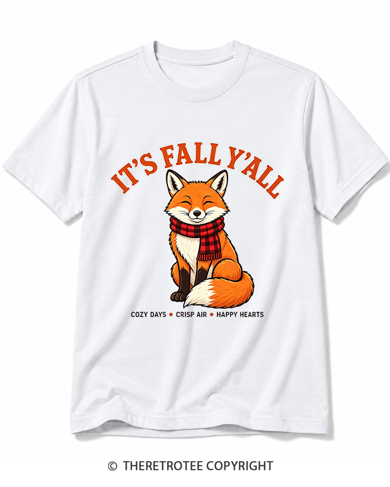 TheRetroTee It's Fall Y'all 2000s Cotton T-Shirt