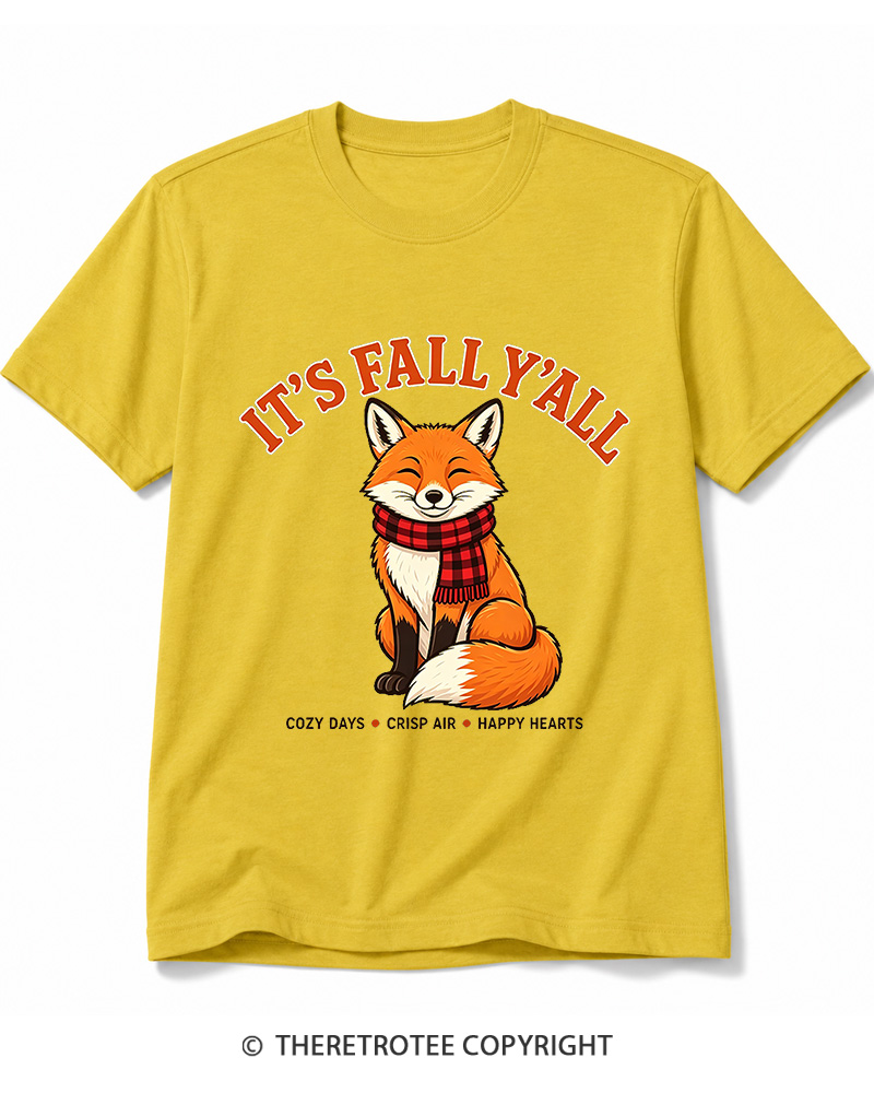 TheRetroTee It's Fall Y'all 2000s Cotton T-Shirt