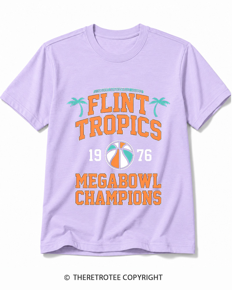 TheRetroTee Flint Tropics Megabowl Champions 1976 Cotton T-Shirt