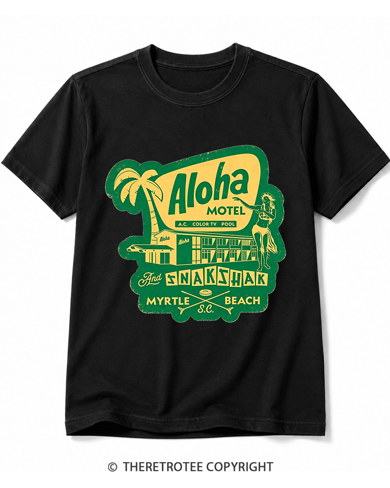 TheRetroTee Aloha Motel Cotton T-Shirt