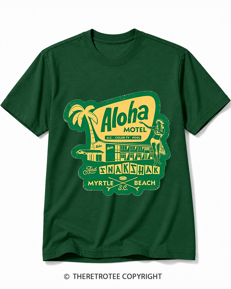 TheRetroTee Aloha Motel Cotton T-Shirt