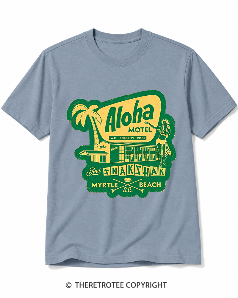 TheRetroTee Aloha Motel Cotton T-Shirt