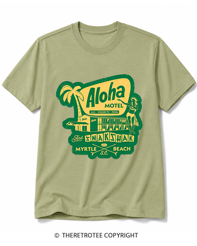 TheRetroTee Aloha Motel Cotton T-Shirt