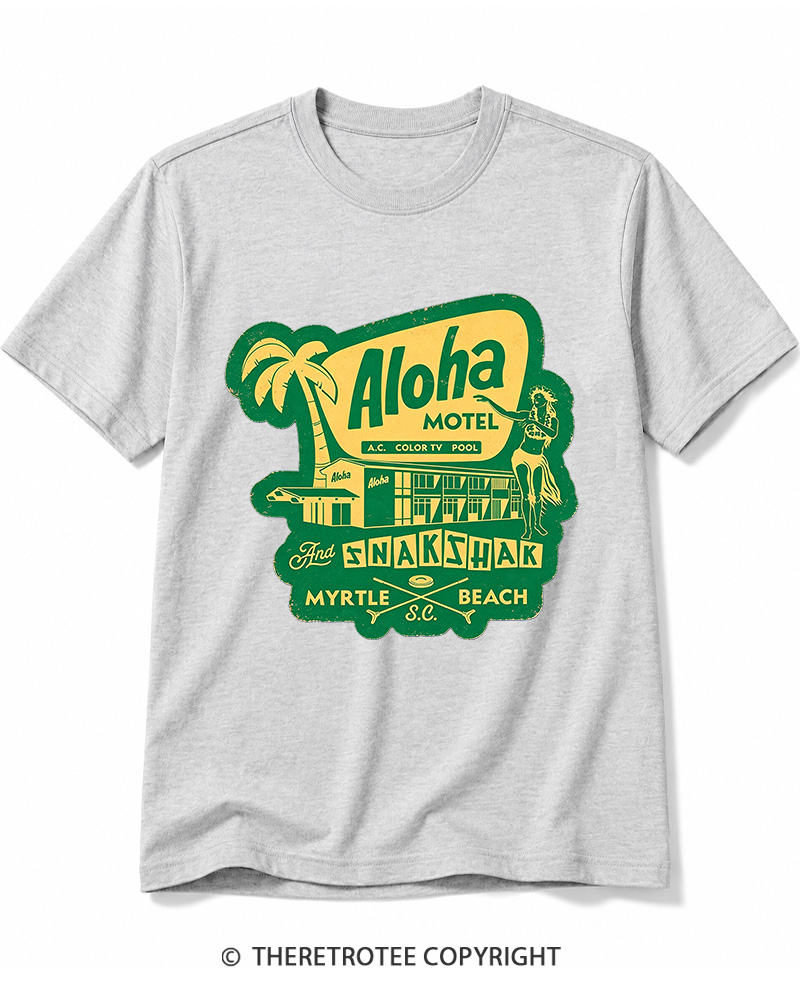 TheRetroTee Aloha Motel Cotton T-Shirt